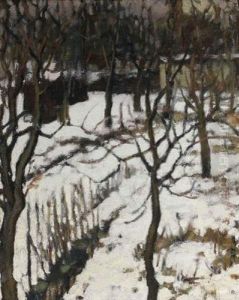 Paysage De Sous Bois Enneige by Alexandre Altmann
