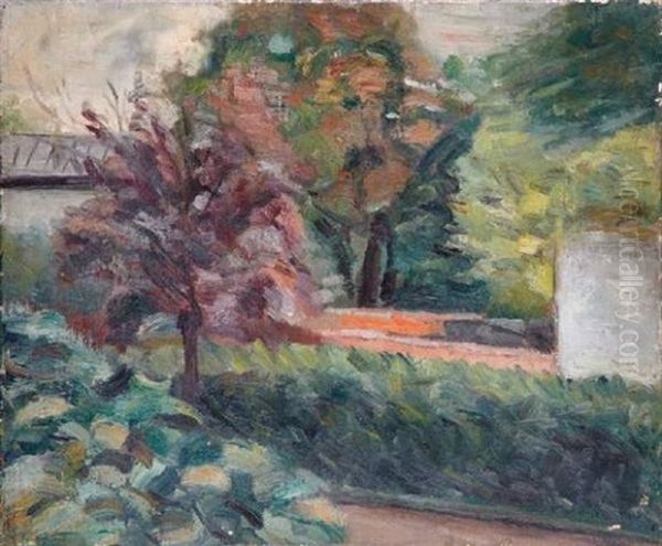 Allee Avec Arbre Et Maison Au Fond - view 1