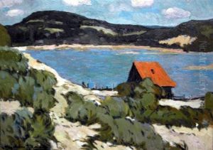 Landscape With Red House by Alexandre Altmann