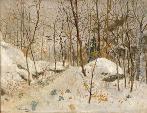 Vinterdag I Skogen by Gunnar Aberg