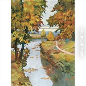 Autumn At The River Bank by Alexandre Altmann