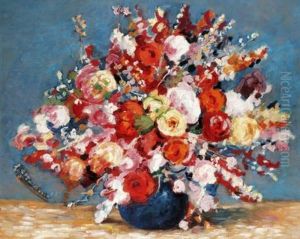 Still Life With Vase Of Flowers by Alexandre Altmann