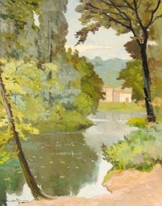 Riverside Landscape by Alexandre Altmann