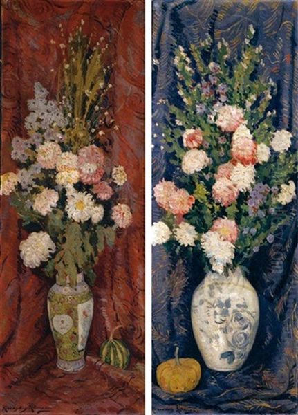 A Pair Of Still Lifes With Flowers - view 1