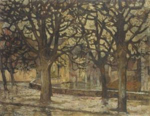 Arbres Au Bord Du Loing A Nemours