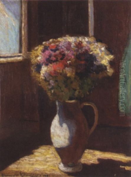 Vase Of Flowers In Sunlight - view 1
