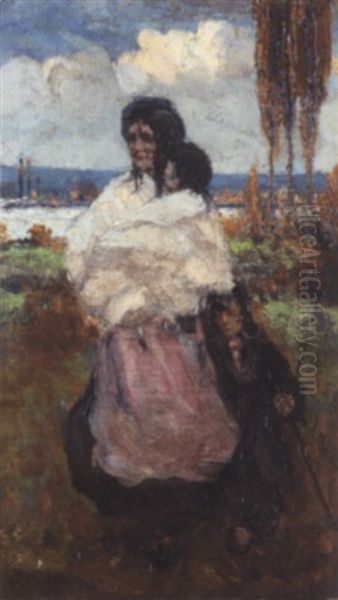 Mother With Her Children - view 1
