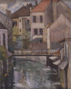La Passerelle Dans Le Village by Alexandre Altmann