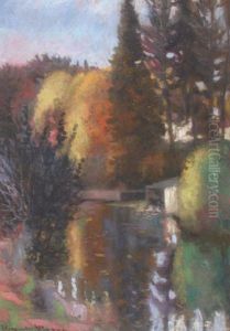 Bords De Riviere Au Bateau-lavoir by Alexandre Altmann