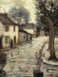 Village In The Snow by Alexandre Altmann