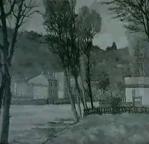 Village Au Bord De Riviere by Alexandre Altmann