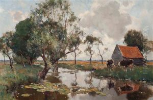 Cows In A Summer Landscape