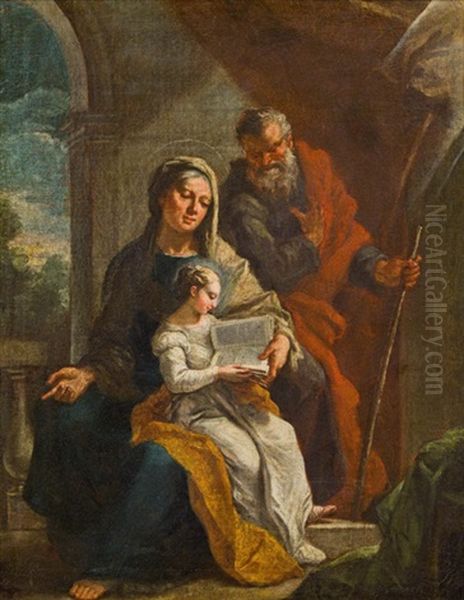 Anna Lehrt Maria, Daneben Der Heiligen Joachim - view 1