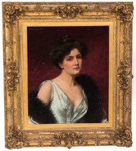 Portrait Of A Woman With Feather Boa