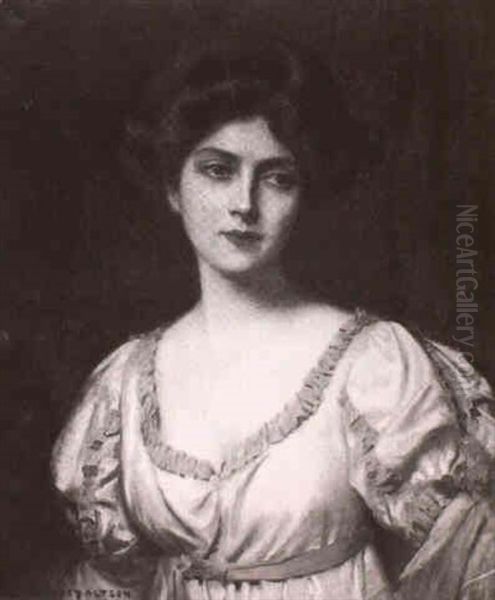 Portrait Of A Lady In A White Dress - view 1