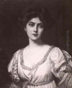 Portrait Of A Lady In A White Dress
