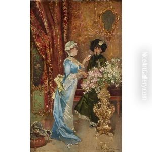 Elegant Ladies In Interior by Luis Alvarez Catala
