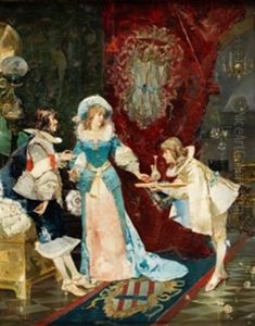 Escena Palaciega", 1881 by Luis Alvarez Catala