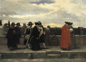 Der Sparziergang Des Kardinals Mit Gefolge