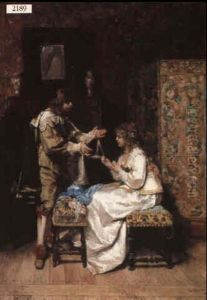 Man And Woman With Yarn by Luis Alvarez Catala