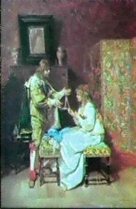 Two Figures In An Interior by Luis Alvarez Catala