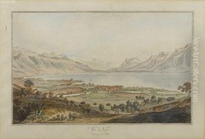 Vue De Vevey by Johann Ludwig Aberli