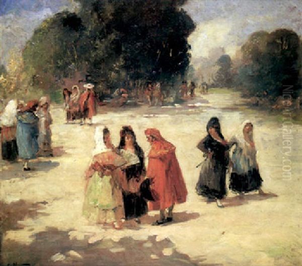 Damas Goescas En El Parque - view 1