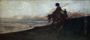 Don Quijote En Barcelona by Cesar Alvarez Dumont