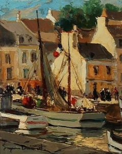 Summer Day In South European Harbour