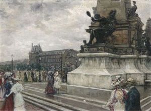 Paris, Place Gambetta by Eugenio Alvarez Dumont