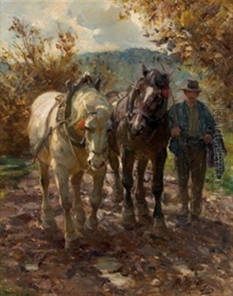 Campesino Con Caballos - view 1