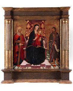 Thronende Maria Mit Kind Und Den Heiligen Helena Und Johannes Dem Taufer Thronende Maria Mit Kind Und Den Heiligen Helena Und Johannes Dem Taufer