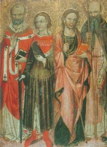 Four Male Saints (saints Julian Hospitaller And Anthony The Great?) Four Male Saints (saints Julian Hospitaller And Anthony The Great?)