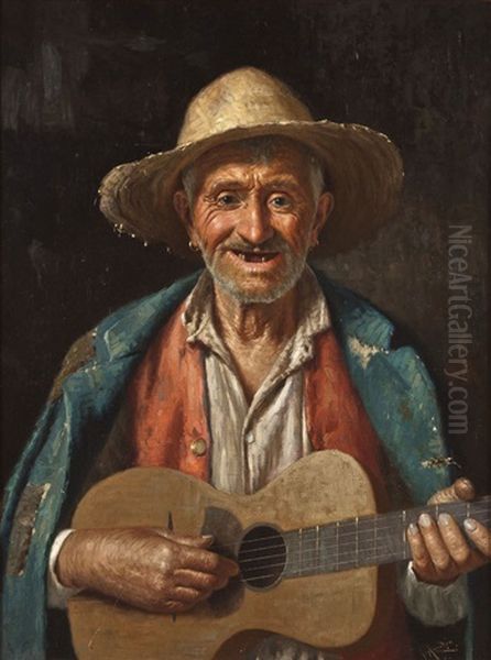 Italienischer Vagabund Mit Gitarre - view 1