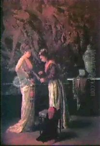 Visitiendose Para El Baile De Mascaras by Ramon Amado Y Bernardet