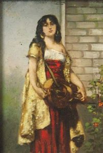 Napolitan With Mandoline by Theodor Aman