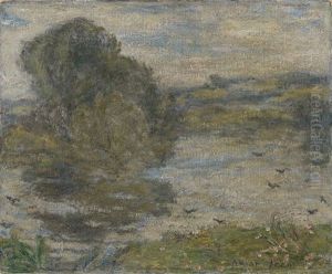 Paysage Avec Etang (bourg-en-bresse) by Edmond-Francois Aman-Jean