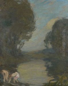 Les Baigneuses by Edmond-Francois Aman-Jean