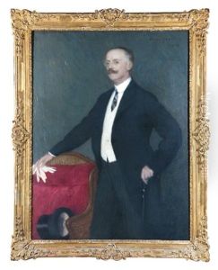 Portrait De Lucien Ardite by Edmond-Francois Aman-Jean