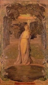 L'automne by Edmond-Francois Aman-Jean