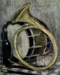 Stilleben Mit Horn Und Trommel Stilleben Mit Horn Und Trommel