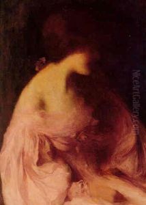 Portrait D'une Jeune Fille A La Robe Rose