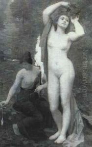 Spinning Yarn by Edmond-Francois Aman-Jean