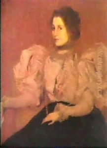 Portrait De Madame Besnard by Edmond-Francois Aman-Jean