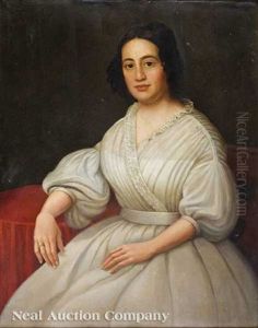 Portrait Of A Creole Woman In White by Jacques Guillaume Lucien Amans