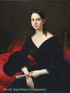 Portrait Of Madame Emma Schriener Mortimer by Jacques Guillaume Lucien Amans