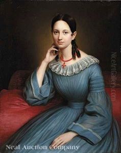 Portrait Of Antoinette Decuir by Jacques Guillaume Lucien Amans