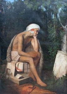 Un Jeune Patre Decouvre Un Bas-relief Antique Sur Le Bord D'un Ruisseau