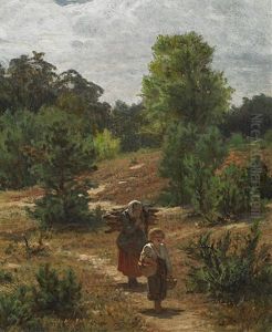 Reisigsammler In Den Dunen by Wilhelm Amberg