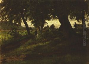 Blick Auf Misdroy Durch Hohe Baume by Wilhelm Amberg